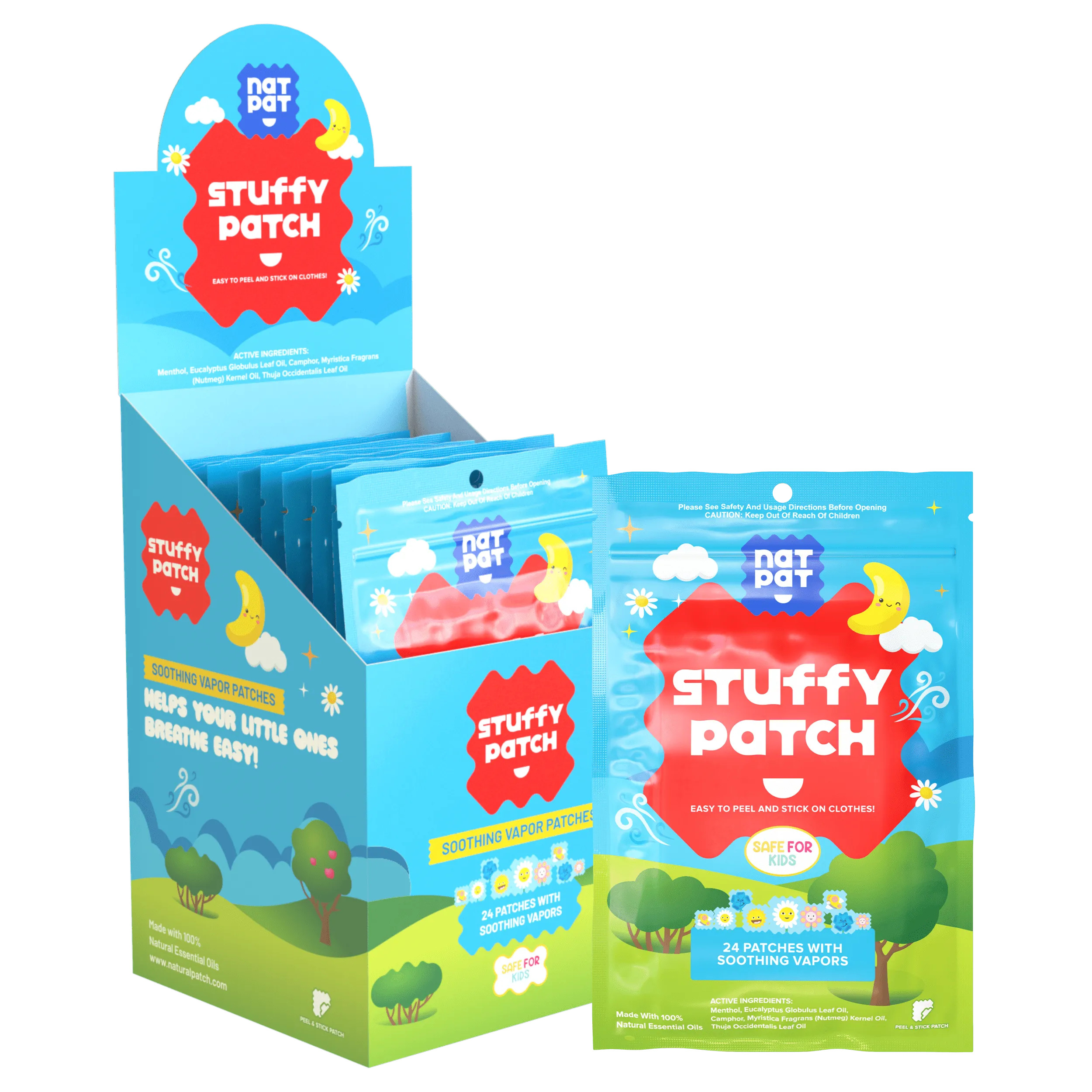 30 x StuffyPatch individual resale packs in a Retail Display Box