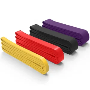 4-Pack Resistance Loop Bands: Pull Up Assistance, Stretch Mobility for Gym, Yoga, Power Lifting - 4 Colors