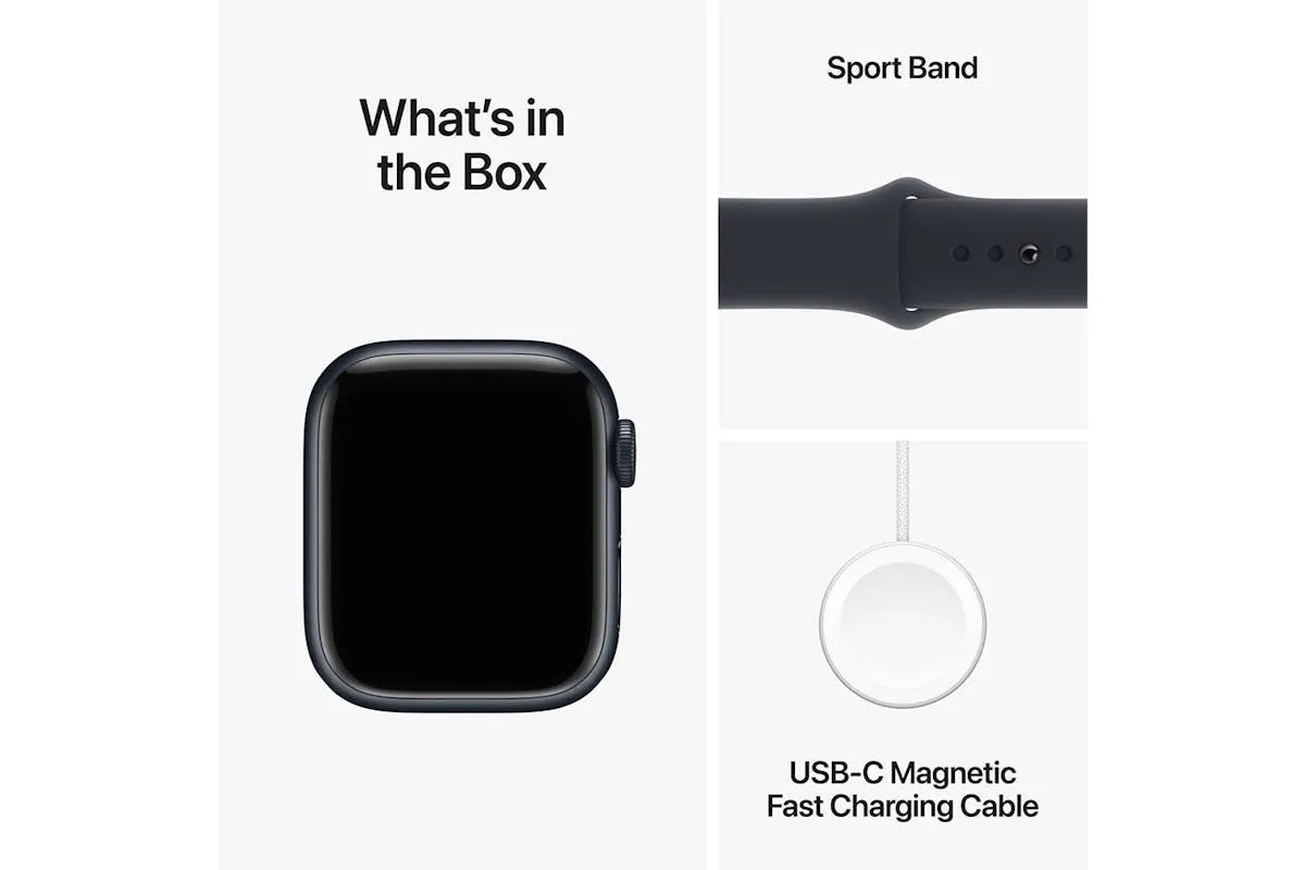 Apple Watch Series 9 Cellular | 45mm | Midnight Aluminium Midnight Sport Band M/L