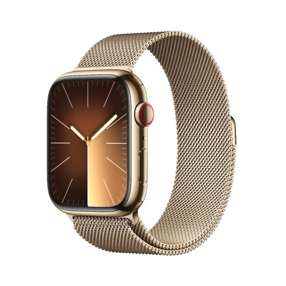 Apple Watch Series 9 Gold Stainless Steel Case with Gold Milanese Loop