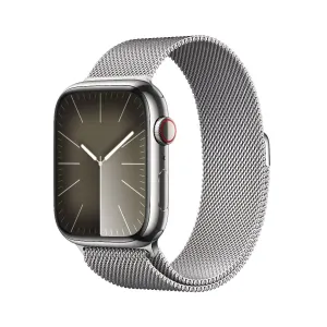 Apple Watch Series 9 Silver Stainless Steel Case with Silver Milanese Loop