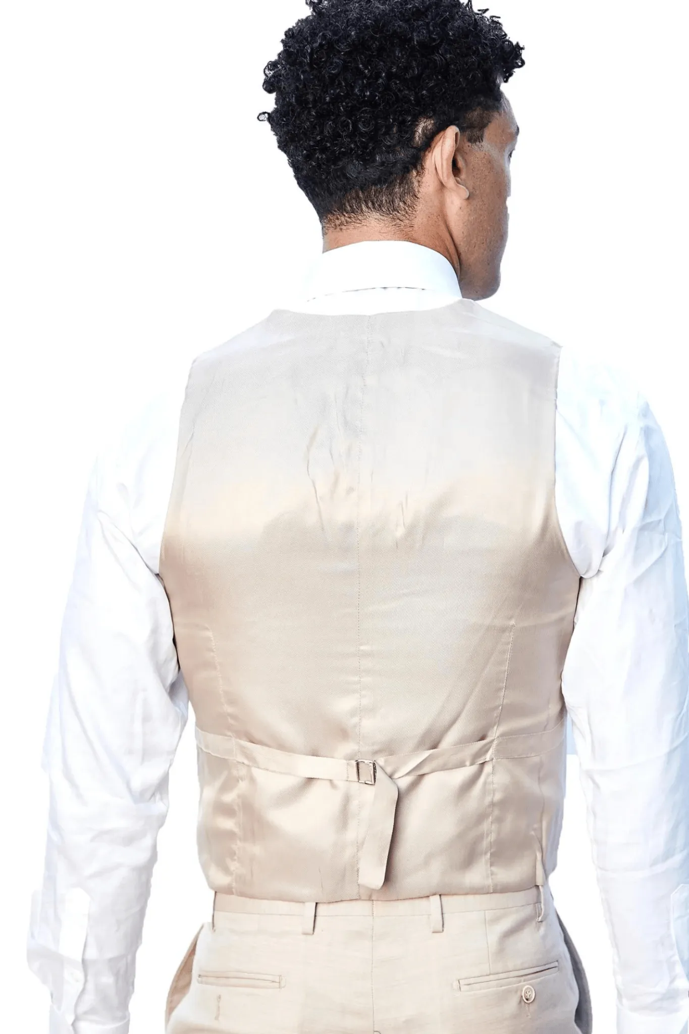 Beige Luxurious Italian Wool Collection Vest