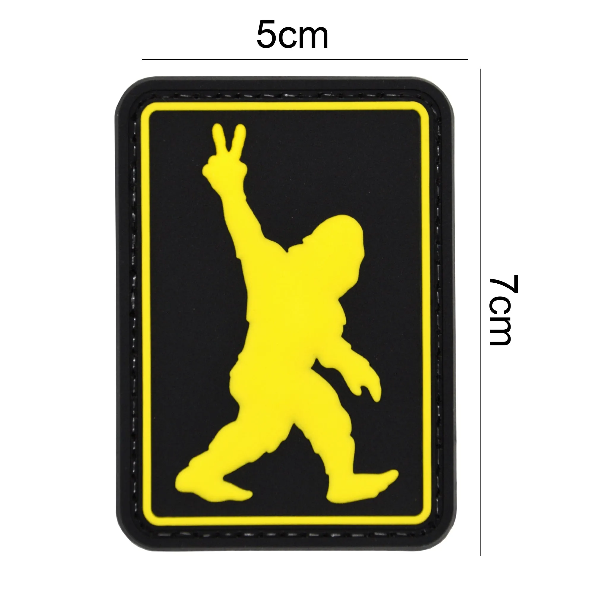 Bigfoot Peace Patch Black