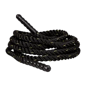 Black Poly Battle Rope 3.8cm x 9M for Workout & Strength