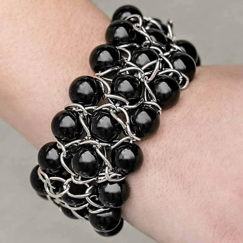 Cadillac Lane Black Stretchy Bracelet