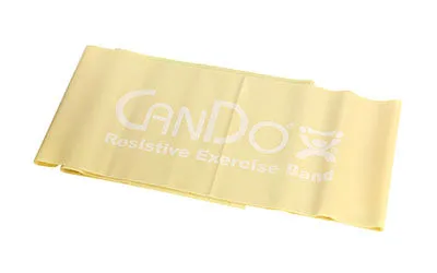 CanDo Low Powder Exercise Band - 4' length - Black - x-heavy