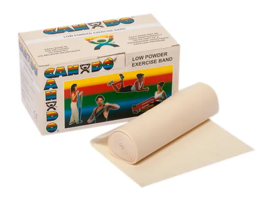 CanDo Low Powder Exercise Band - 6 yard roll - Tan - xx-light