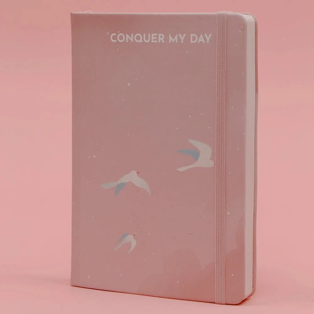 Conquer My Day Hardcover Journal (6 Months Supply, Monthly/Weekly/Daily   Line/Dot Paper) - Designed by Kelly Luc, Limited Edition