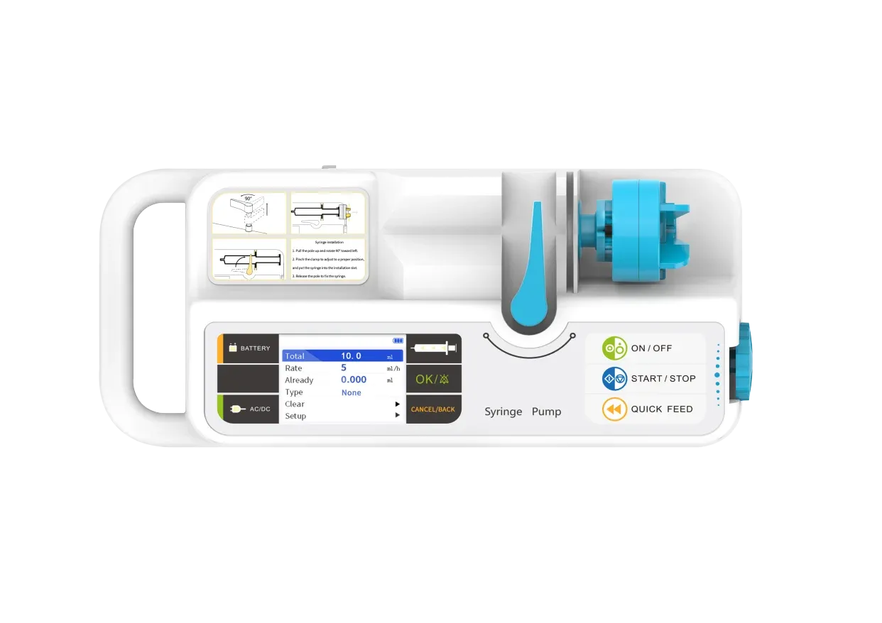 CONTEC Brand Syringe Pump SP950 LCD Real-Time Alarm Rechargable Battery For Human Or Veterinary Use