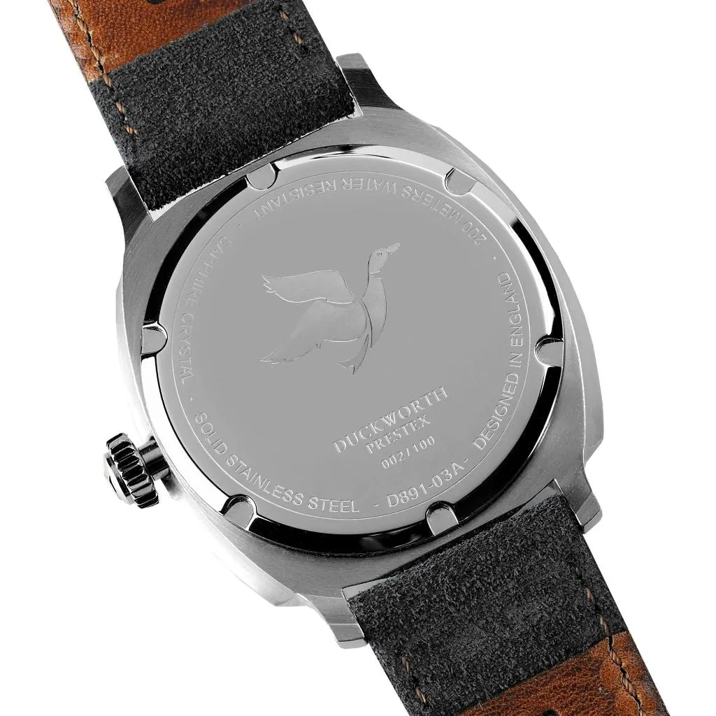 Duckworth Prestex Verimatic - Black&nbsp;Fumé LE with Ebony Italian Suede Straps