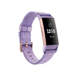 Fitbit Charge 3 NFC Special Edition Advanced Fitness Tracker with Heart Rate, Swim Tracking & 7 Day Battery - Rose-Gold/Lavender, One Size