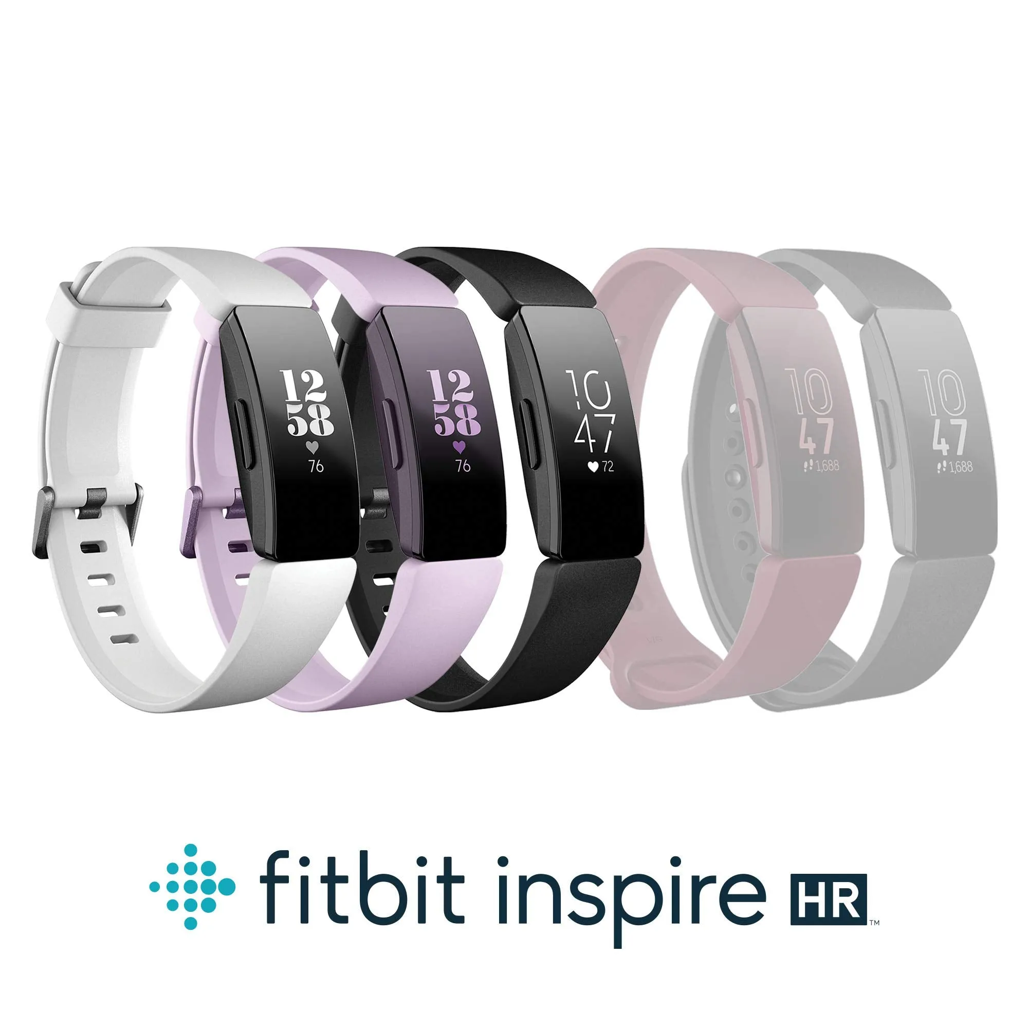 Fitbit Inspire HR Health & Fitness Tracker with Auto-Exercise Recognition, 5 Day Battery, Sleep & Swim Tracking, White/Black