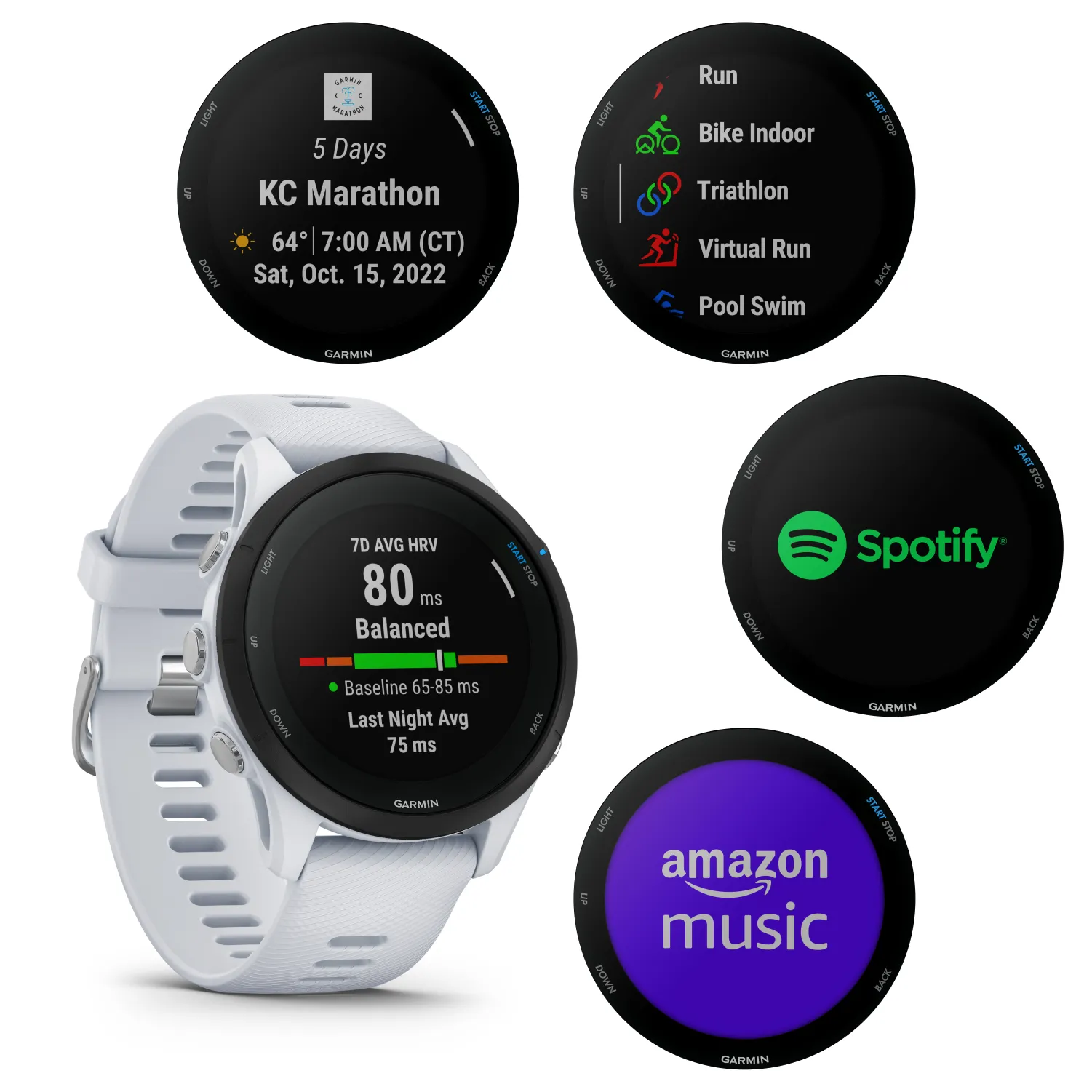 Garmin Forerunner 255 Series GPS Running Smartwatch, 46 mm or 41 mm