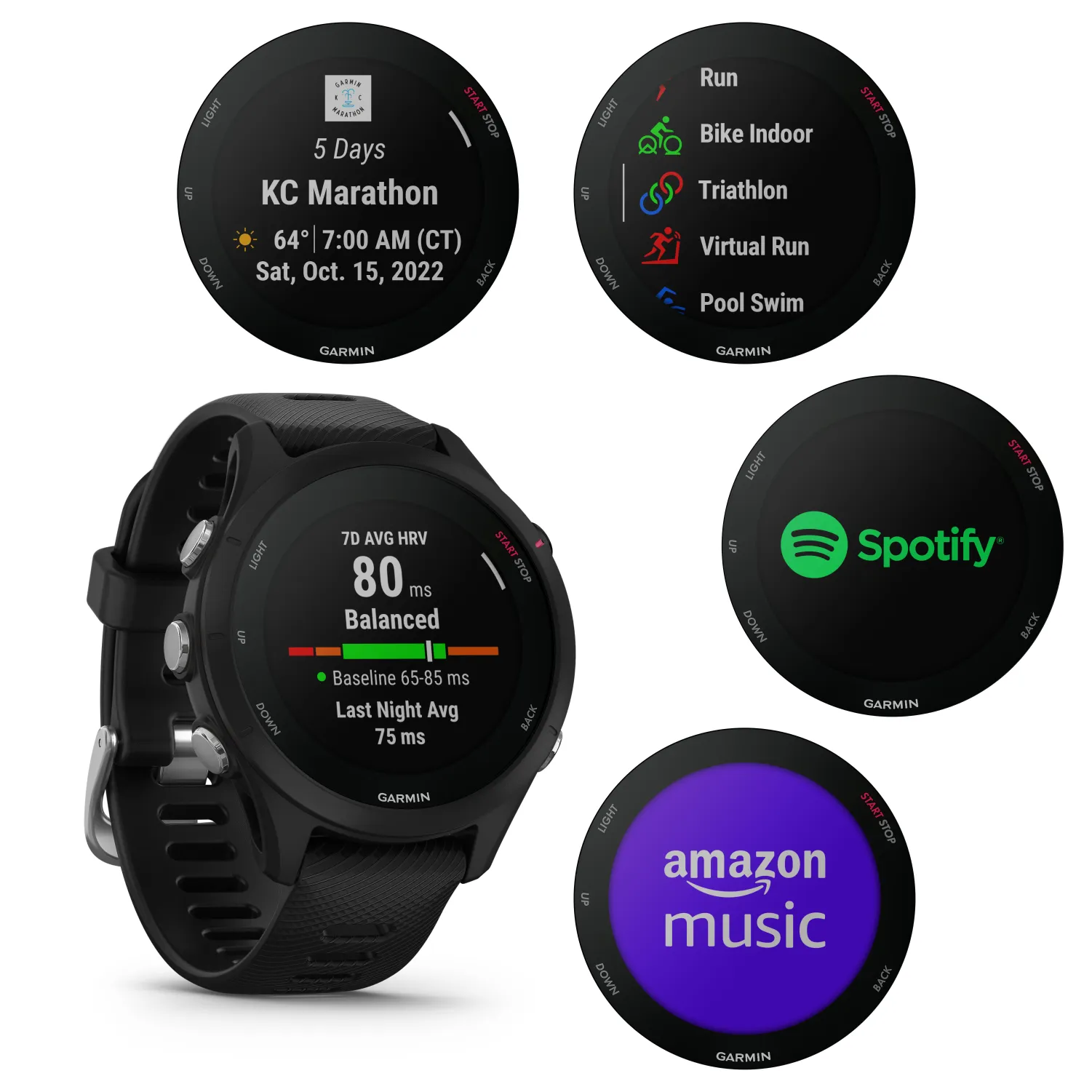 Garmin Forerunner 255 Series GPS Smartwatch, 46 mm or 41 mm