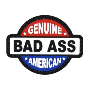 Genuine American Bad Ass Patch Black/White