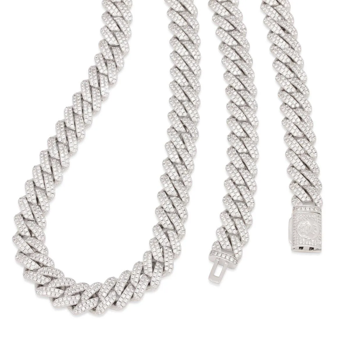 King Ice 12mm Iced Diamond Cut Miami Cuban Chain