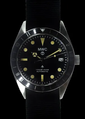 MWC Classic 1960s Pattern Dual Time Zone Automatic Divers Watch with Retro Luminous Paint and Sapphire Crystal