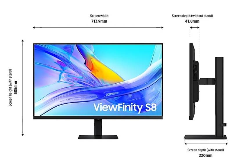 Samsung LS32D804UAEXXS 32" ViewFinity S8 S80UD UHD Monitor