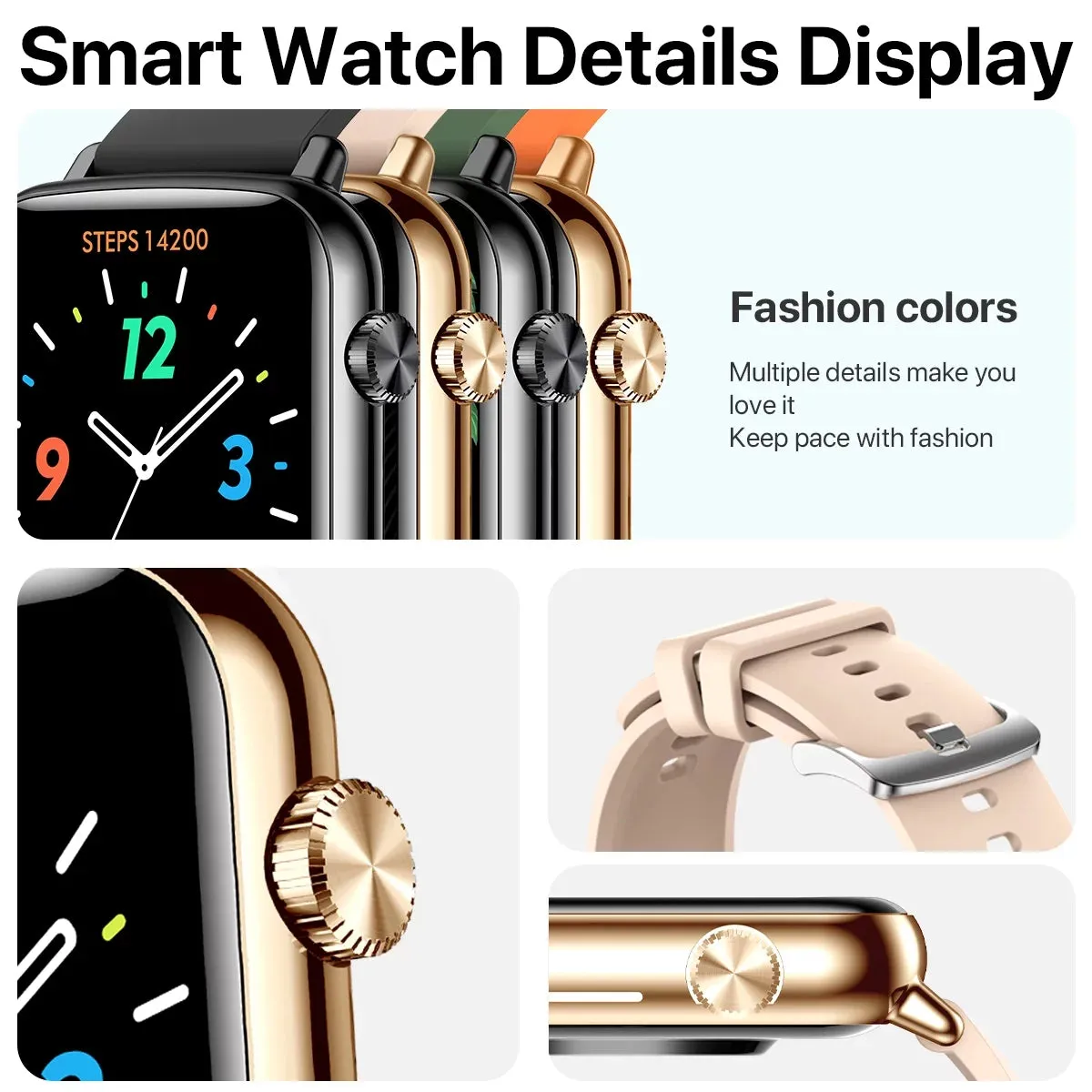 Smart Watches for Men/Women (Answer/Make Calls),Fashionable Sports Watch,Black