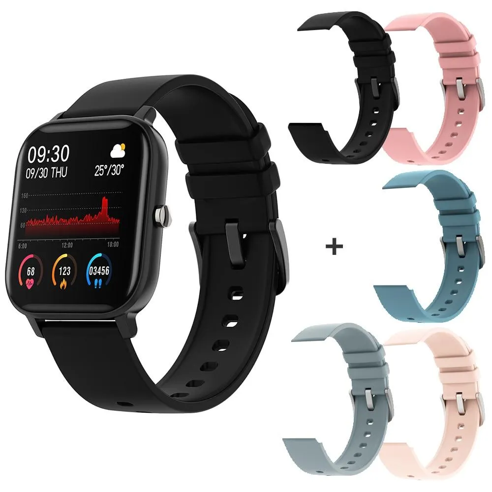 Unisex Full Touch Fitness Blood Pressure Monitor Smartwatch