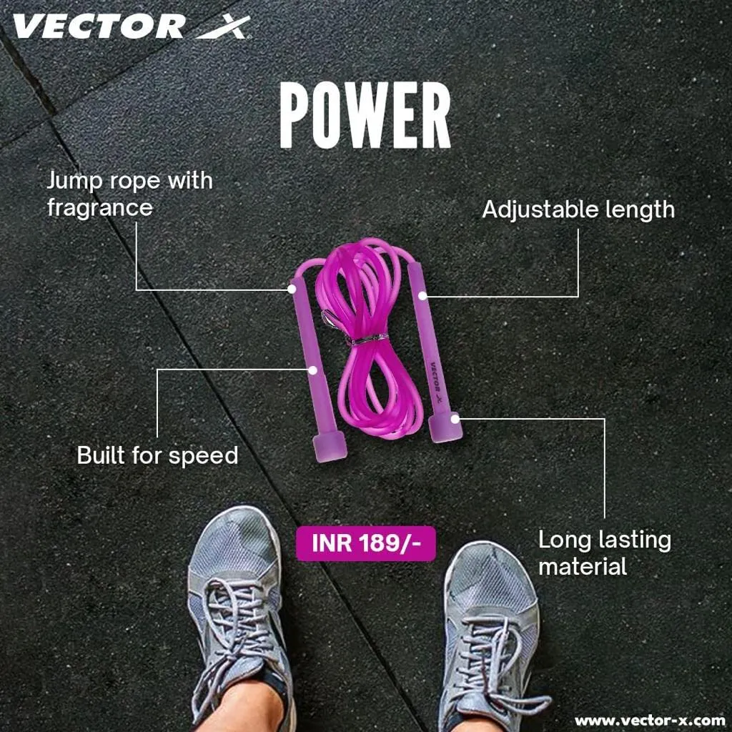 Vector X POWER Skipping Rope with Fragrance (Sky)