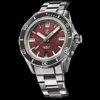 Zelos Swordfish 40mm&nbsp;Titanium - Red&nbsp;Meteorite &ldquo;Blood&nbsp;Moon&rdquo;